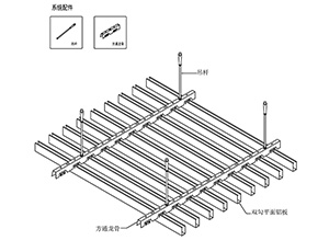 新型天花系統(tǒng)：木紋鋁方通吊頂安裝方法
